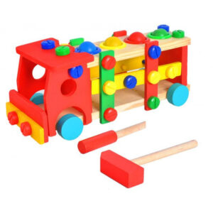 Camion in Legno Puzzle con Martello e Giravite