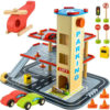 Garage Parcheggio in Legno per Bambini con Ascensore per le Auto - immagine 2