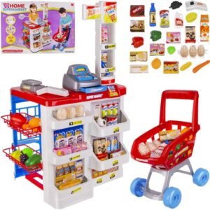 Set Negozio di Alimentari per Bambini con carrello della spesa e accessori