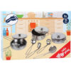 Set pentole metallo argento 11 pezzi - immagine 3