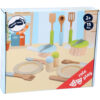 Set di stoviglie e pentole in legno, 13 parti - immagine 2