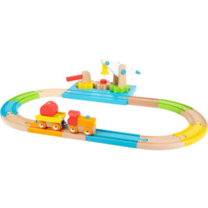 Trenino in legno con Gru